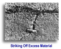 Step 2: Striking off excess material